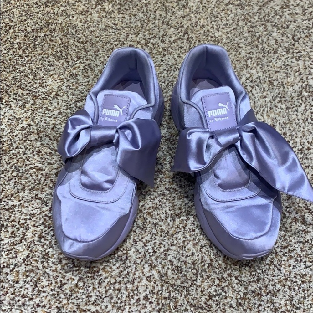 Purple FENTY Puma Bow Sneakers